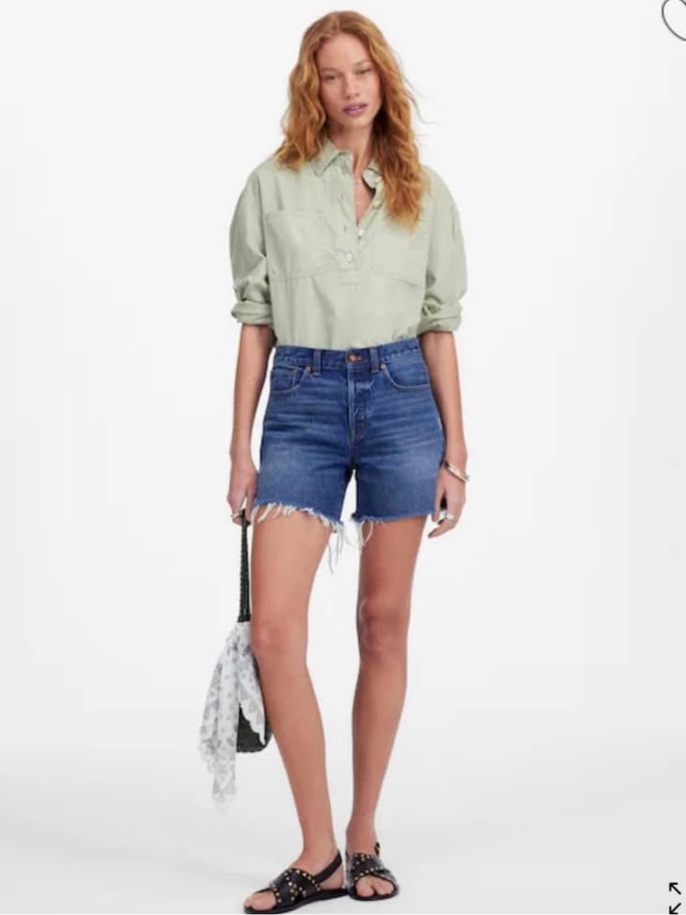 Madewell High-Rise Raw-Hem Denim Shorts